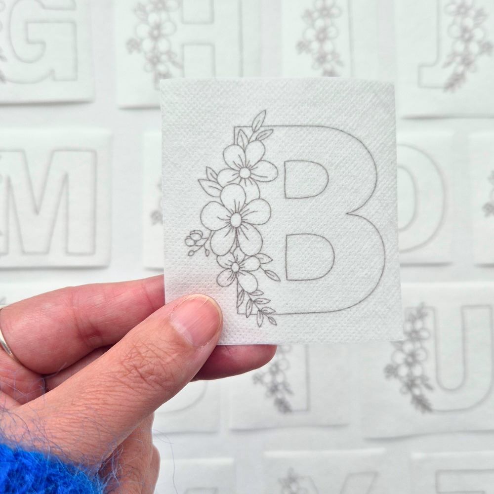 Alphabet Letter Stick and Stitch Embroidery Patches - Pick your own!