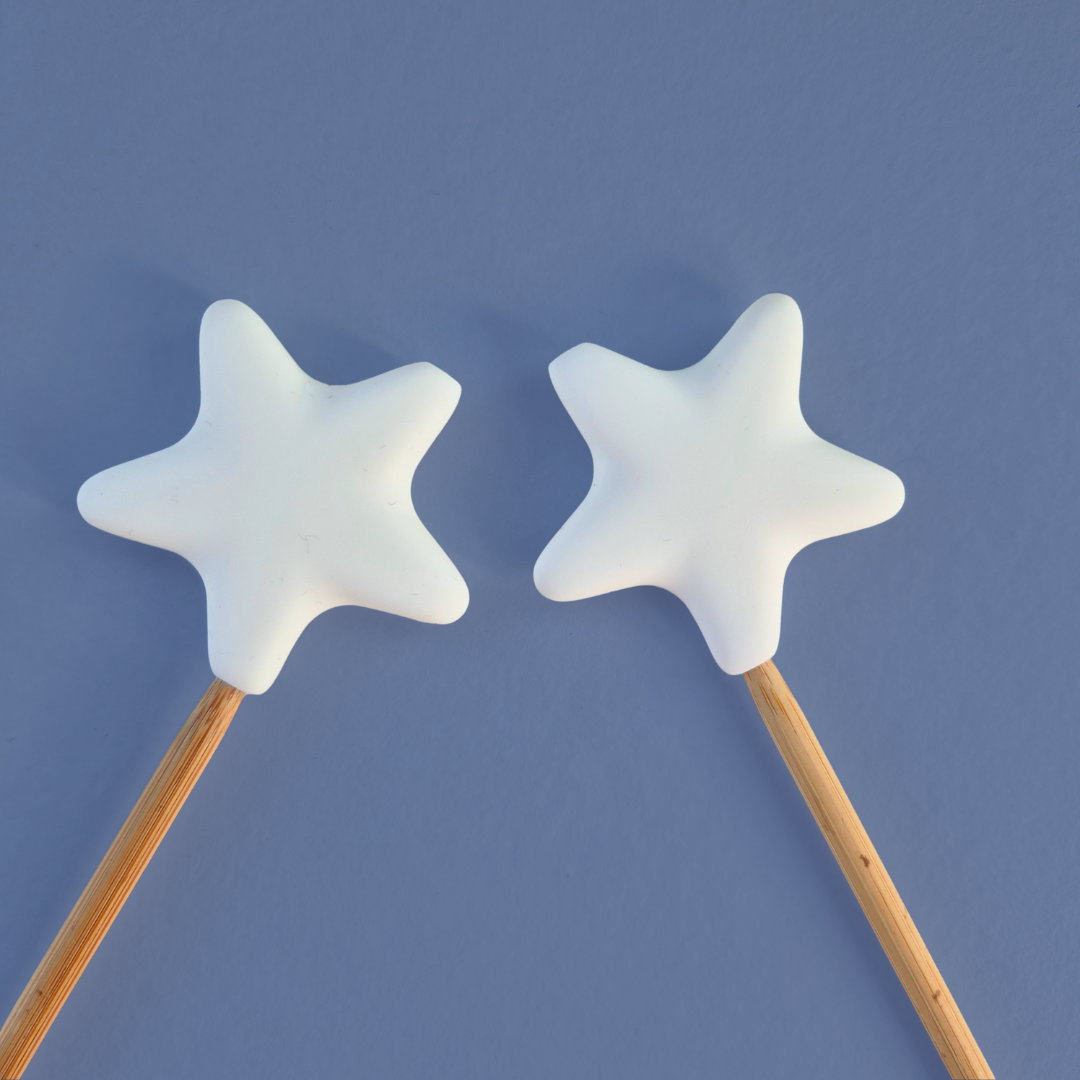 Star Knitting Needle Stoppers (1 pair)