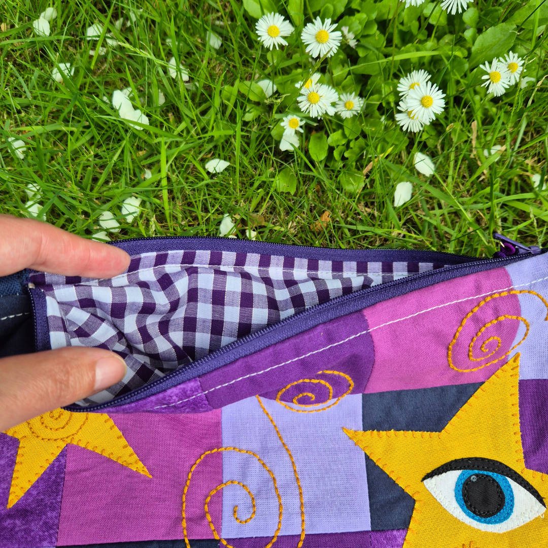 Purple Star Zipper Pouch