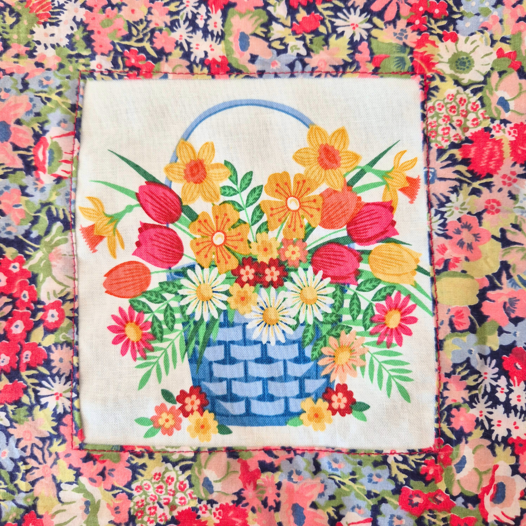 Red Floral Project Bag