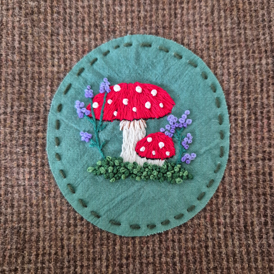 Tweed Mushroom Project Bag | Under The Night Sky Collection