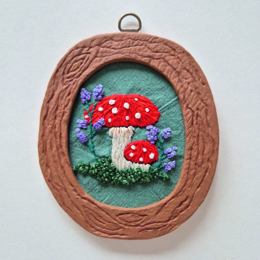 Clay Framed Toadstool Wall Art