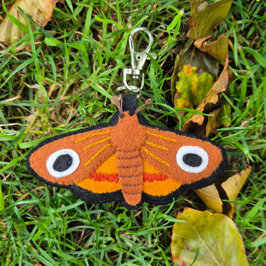 Moth bag charm or keychain - I AM AN AUTUMN COLLECTION 🍂