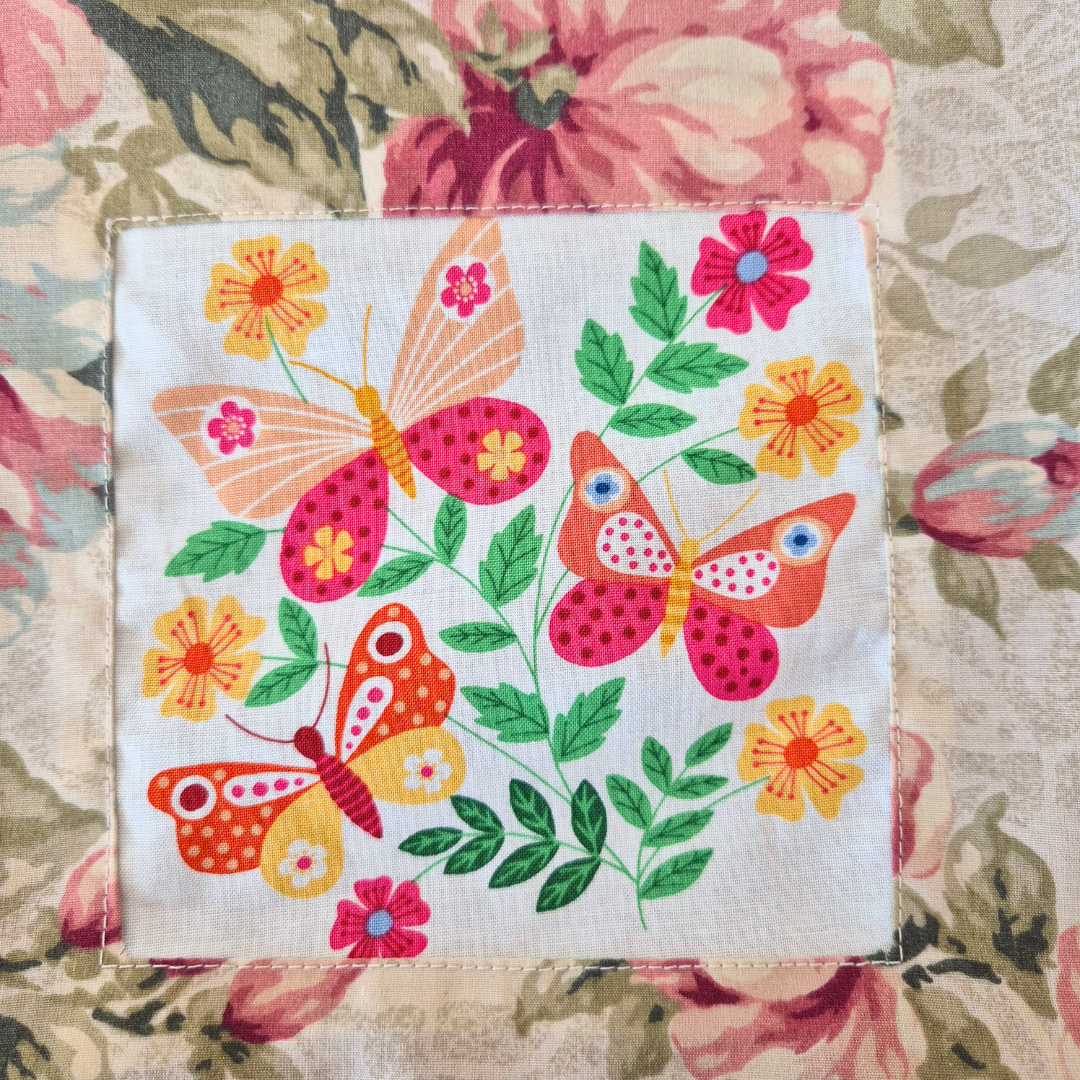 Pink Floral Project Bag
