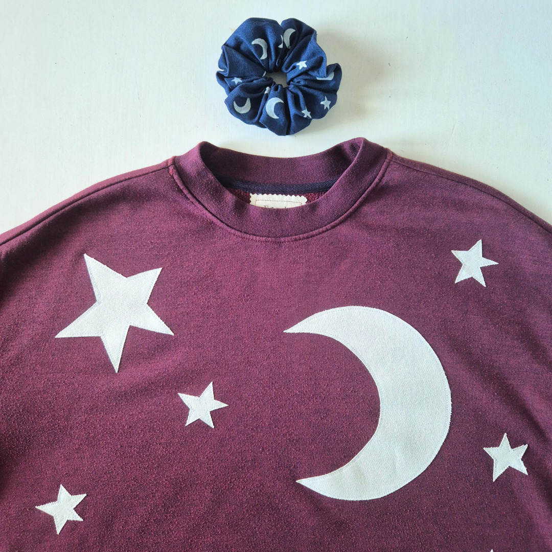 Stargazer Jumper - Maroon (UK size 14) | Under The Night Sky Collection