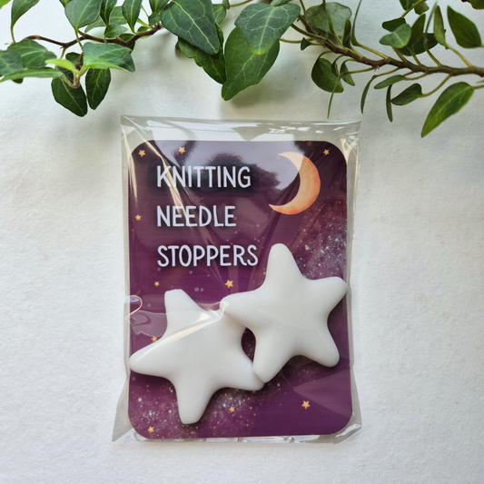 Star Knitting Needle Stoppers (1 pair)