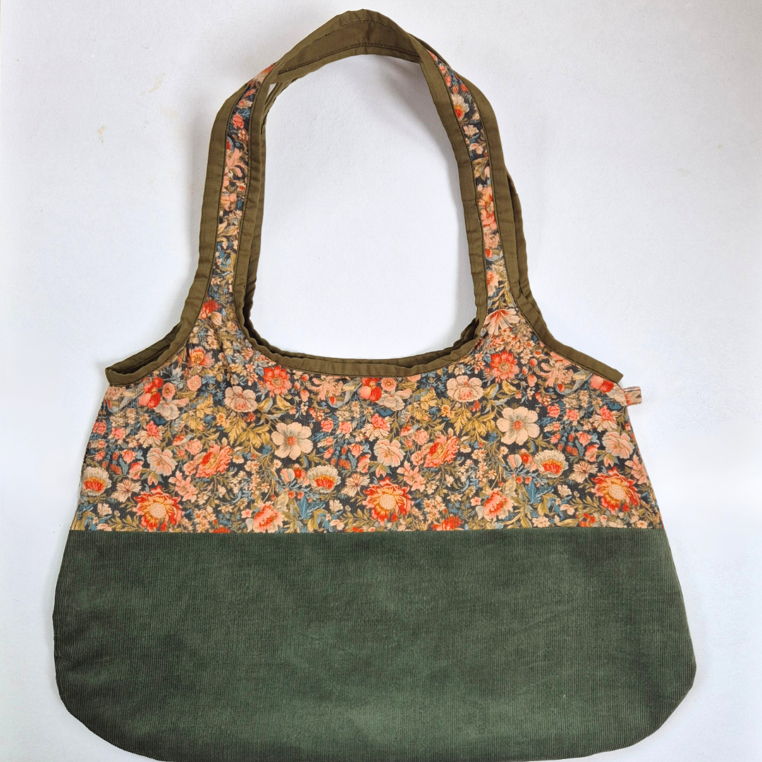 Green corduroy shopper bag (Reduced price) - I AM AN AUTUMN COLLECTION 🍂