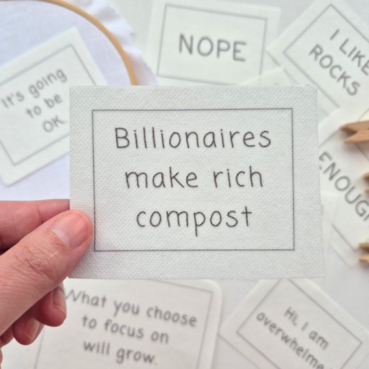 Billionaires make rich compost stick and stitch embroidery design