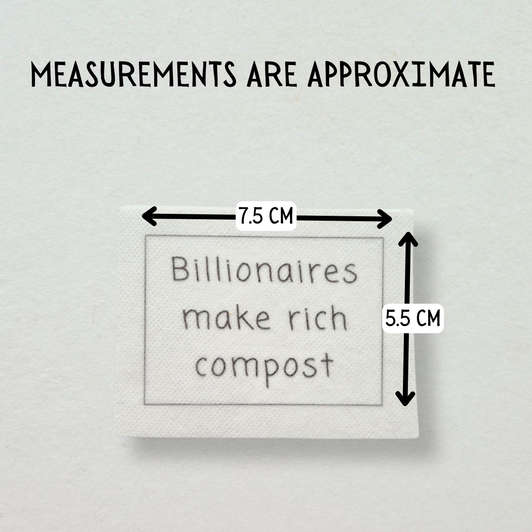 Billionaires make rich compost stick and stitch embroidery design