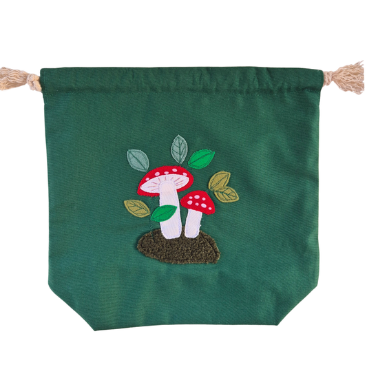 Toadstool Drawstring Project Bag | Under The Night Sky Collection