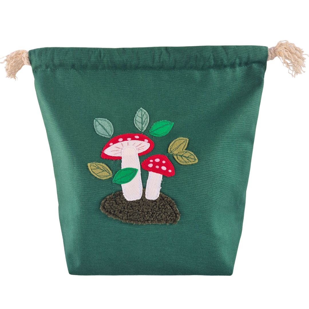 Toadstool Drawstring Project Bag | Under The Night Sky Collection