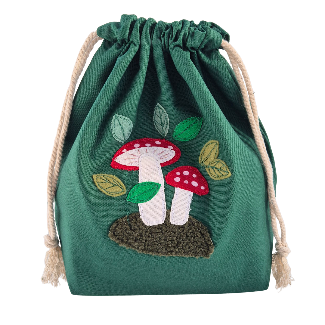 Toadstool Drawstring Project Bag | Under The Night Sky Collection