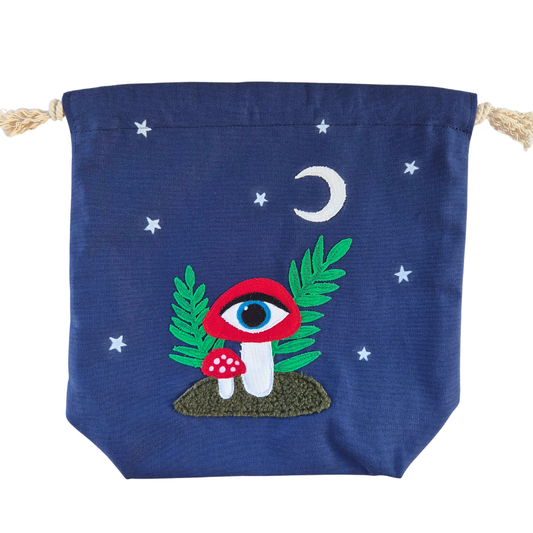 Eye Toadstool Drawstring Project Bag | Under The Night Sky Collection