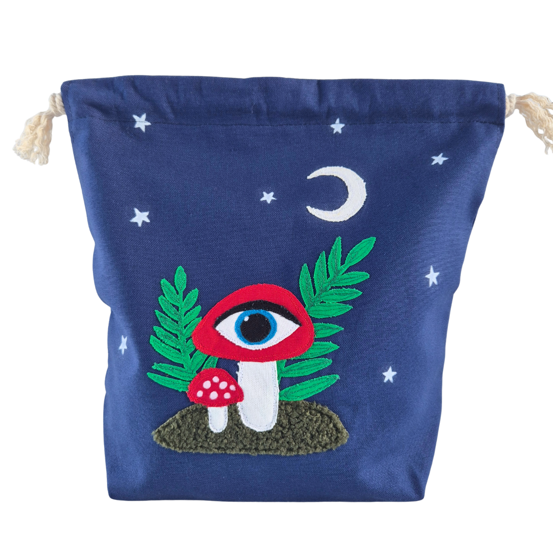 Eye Toadstool Drawstring Project Bag | Under The Night Sky Collection