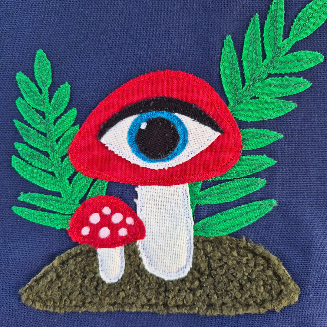 Eye Toadstool Drawstring Project Bag | Under The Night Sky Collection