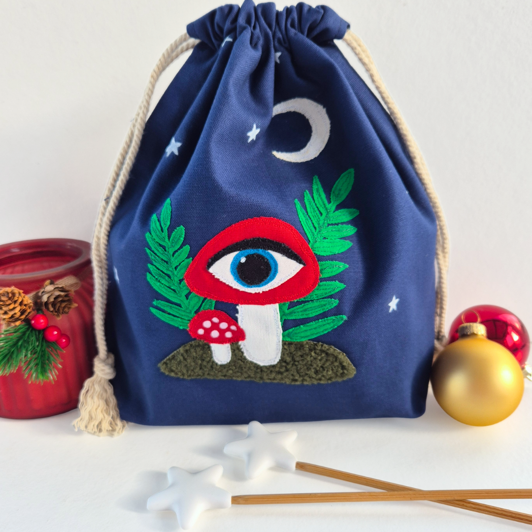 Eye Toadstool Drawstring Project Bag | Under The Night Sky Collection