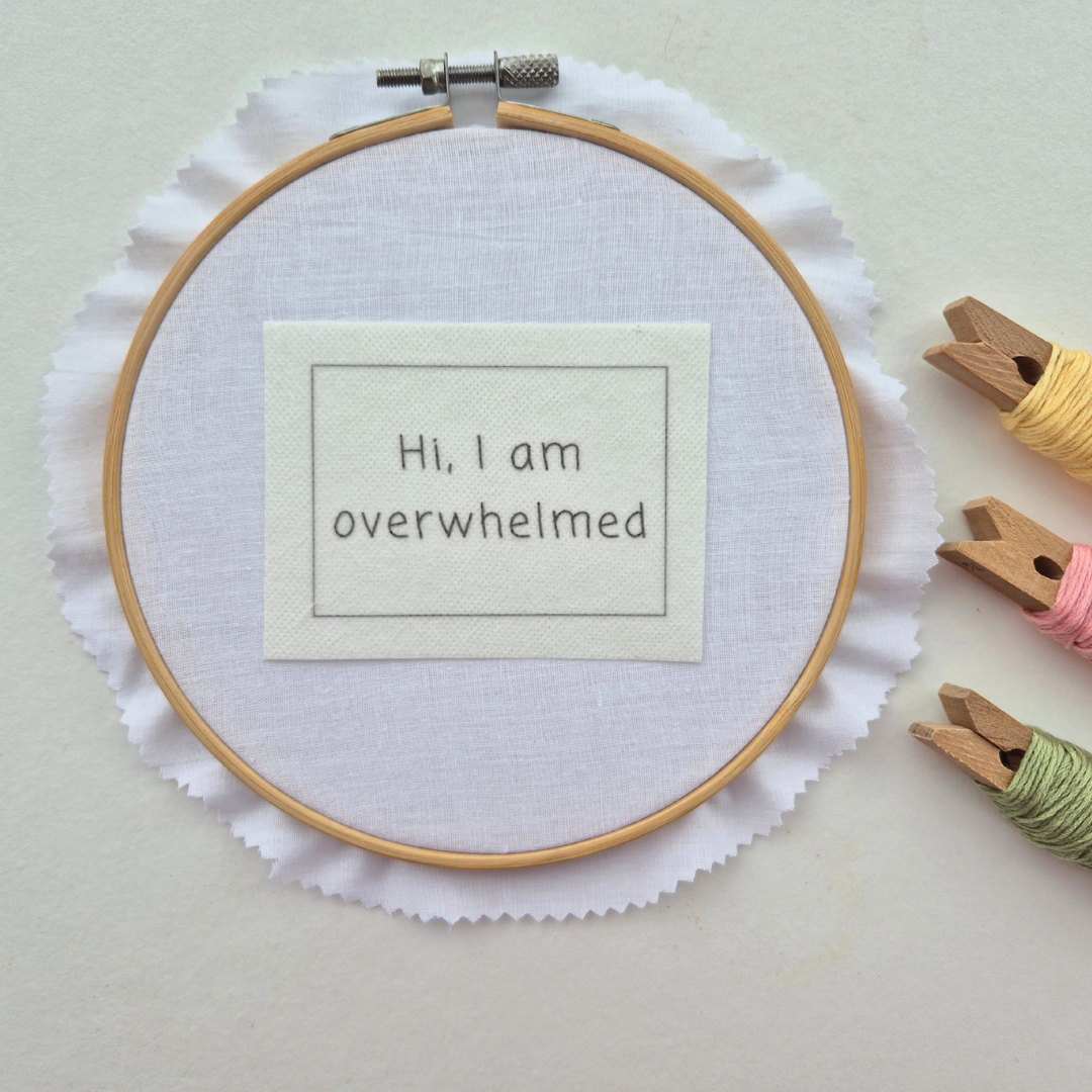 Hi I'm overwhelmed stick and stitch embroidery design