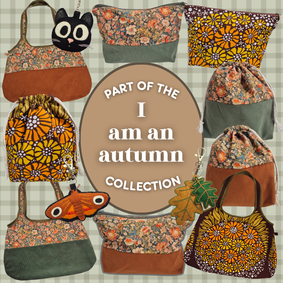 Vintage drawstring bag - I AM AN AUTUMN COLLECTION 🍂