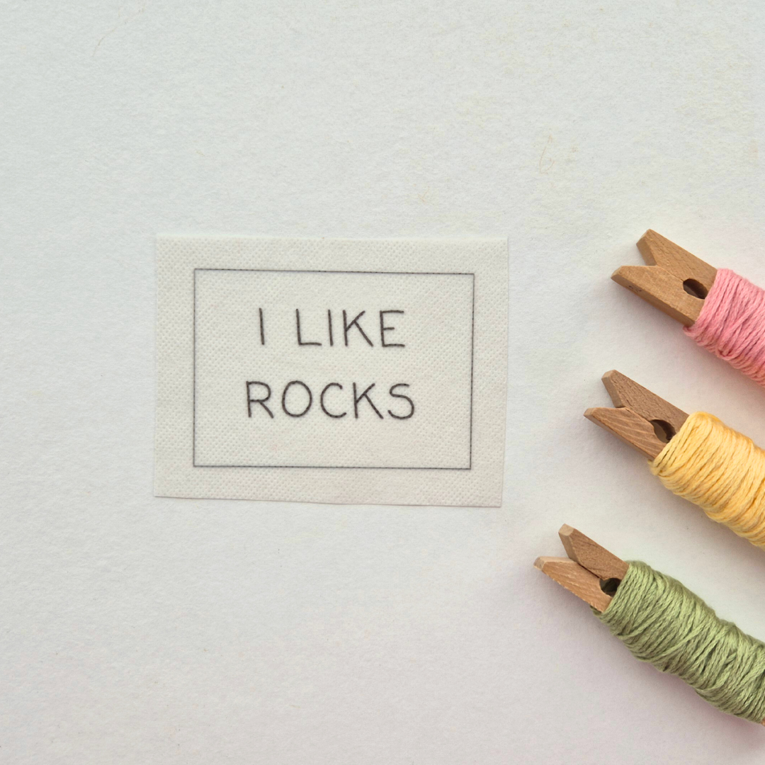 I LIKE ROCKS compost stick and stitch embroidery design