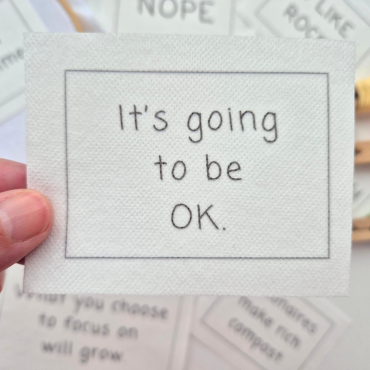 It's going to be OK stick and stitch embroidery design