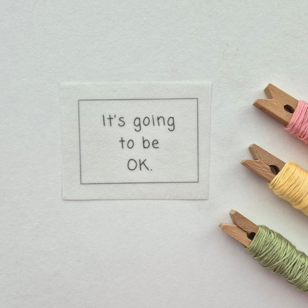 It's going to be OK stick and stitch embroidery design