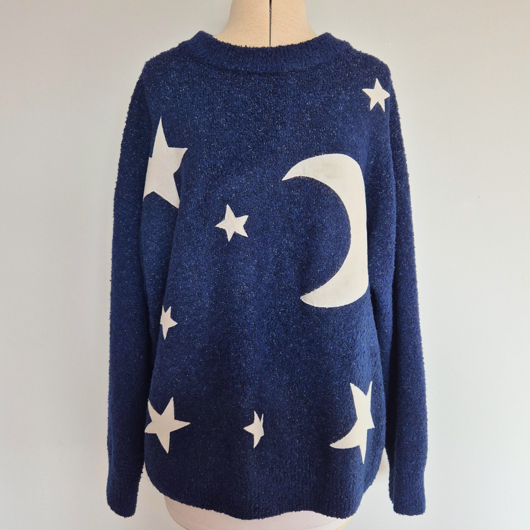 Stargazer Jumper - Navy (UK size 14) | Under The Night Sky Collection