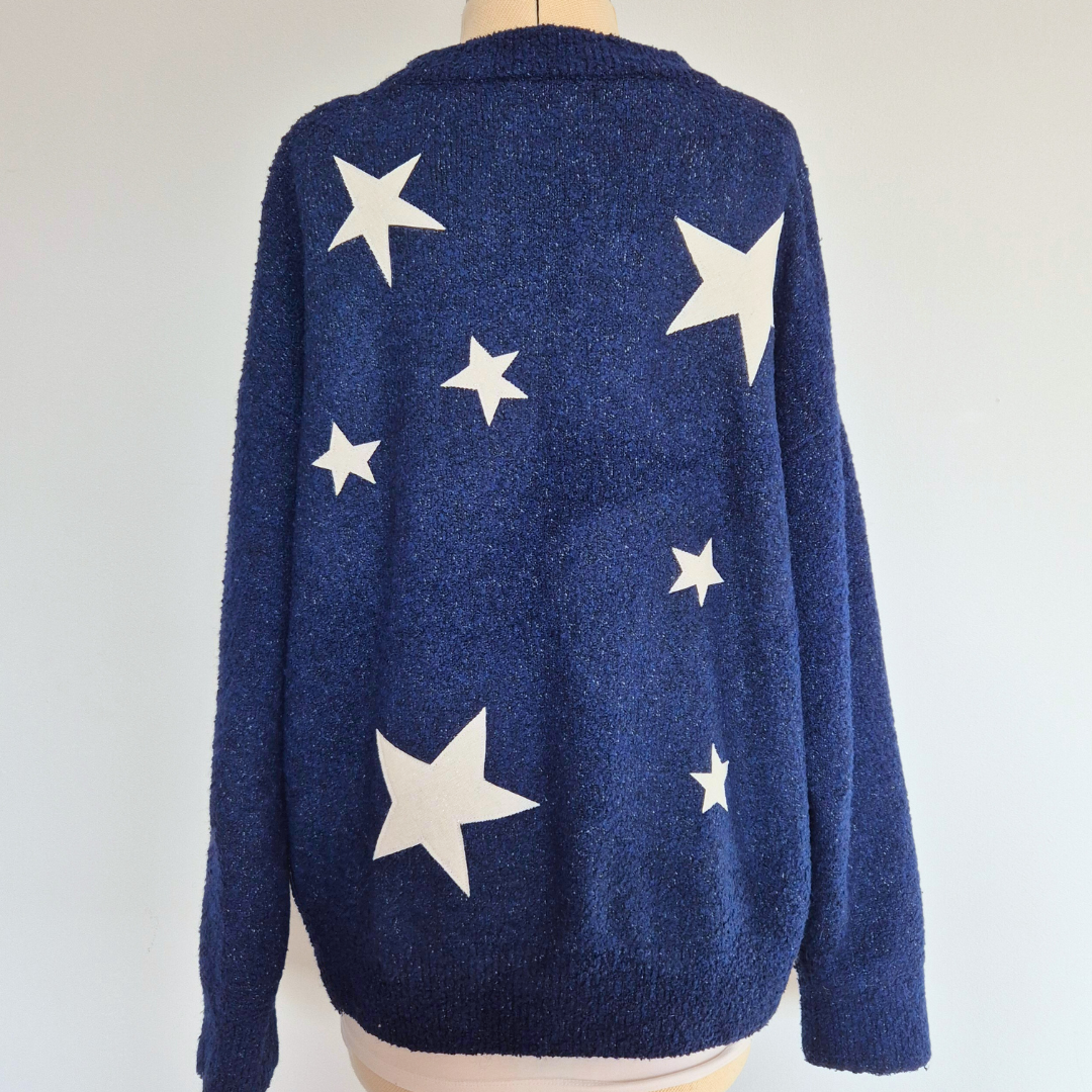 Stargazer Jumper - Navy (UK size 14) | Under The Night Sky Collection