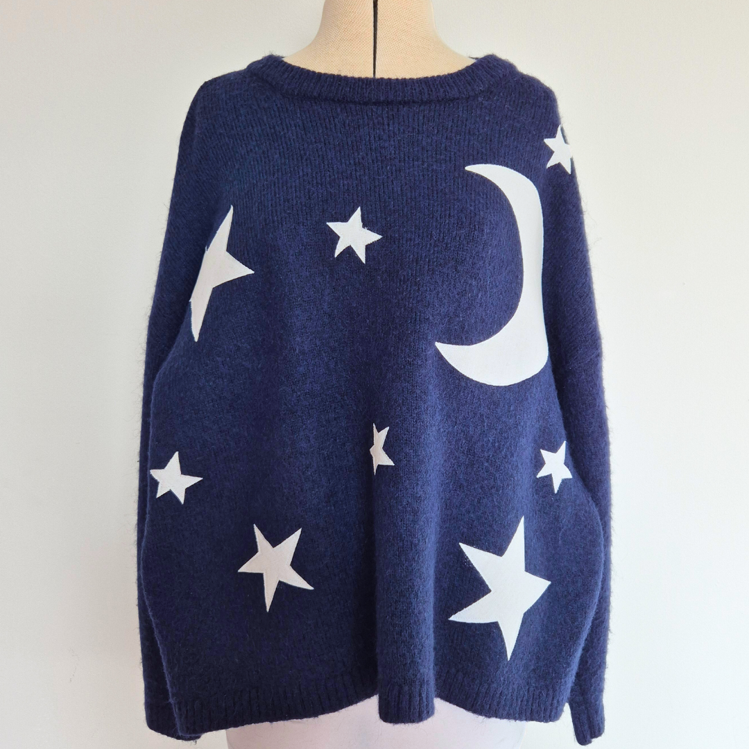 Stargazer Jumper - Navy (UK size 12) | Under The Night Sky Collection