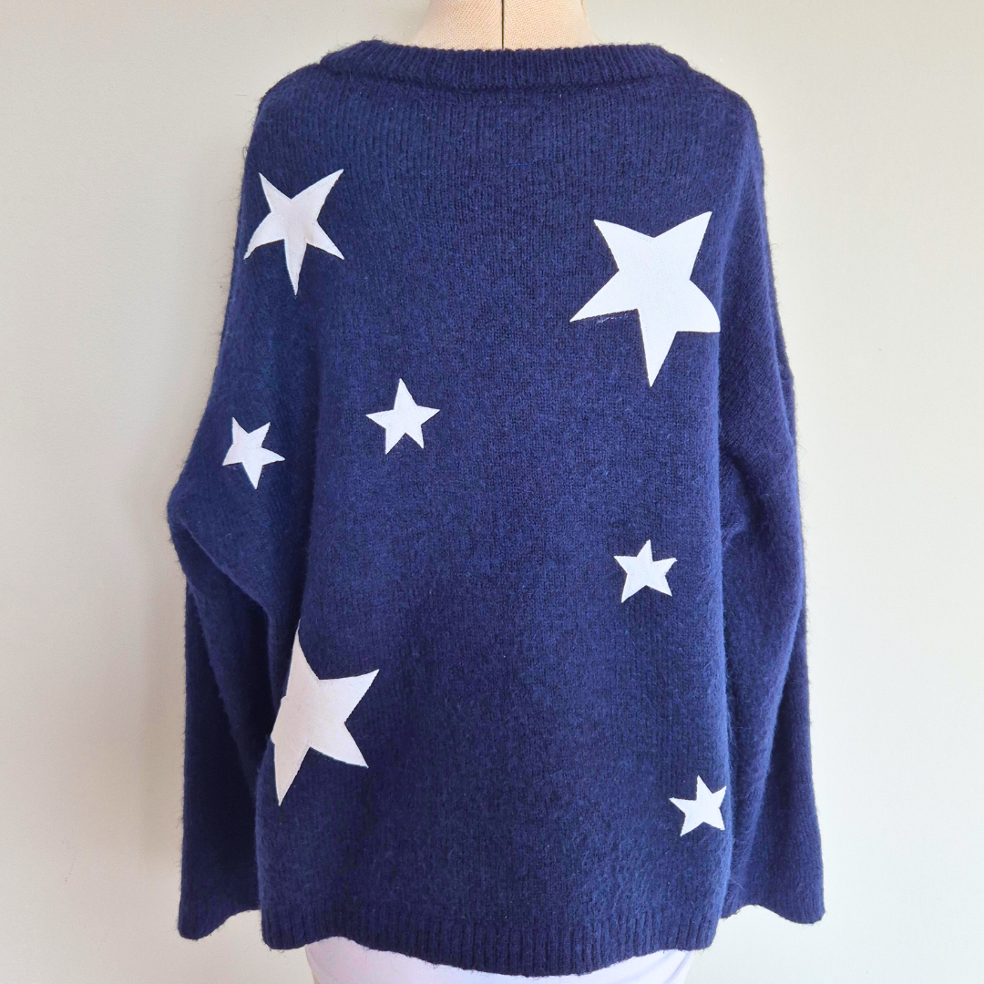Stargazer Jumper - Navy (UK size 12) | Under The Night Sky Collection