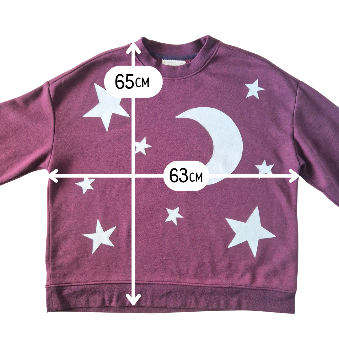 Stargazer Jumper - Maroon (UK size 14) | Under The Night Sky Collection