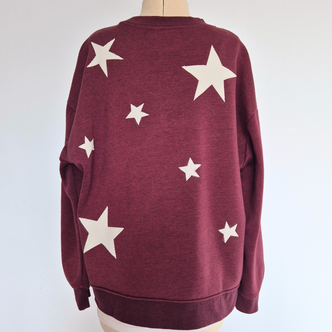 Stargazer Jumper - Maroon (UK size 14) | Under The Night Sky Collection
