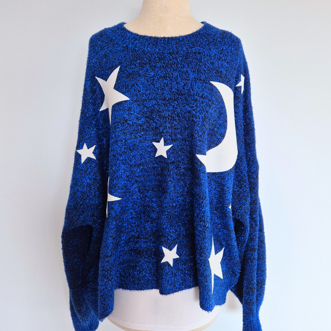 Stargazer Jumper - Navy (UK size 22) | Under The Night Sky Collection