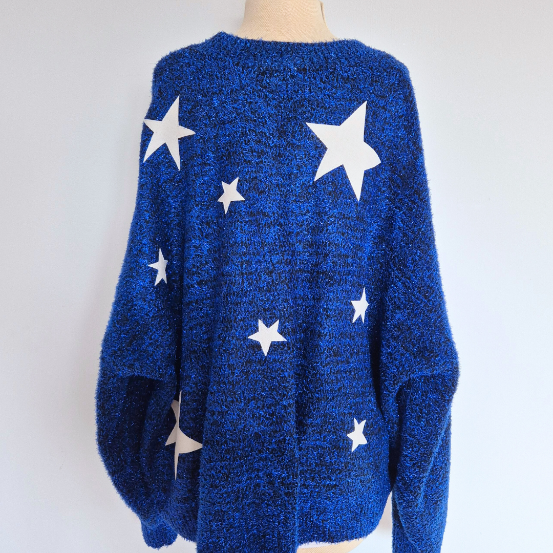 Stargazer Jumper - Navy (UK size 22) | Under The Night Sky Collection