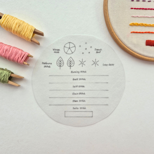 Stitch Sampler Embroidery Stick & Stitch Transfer