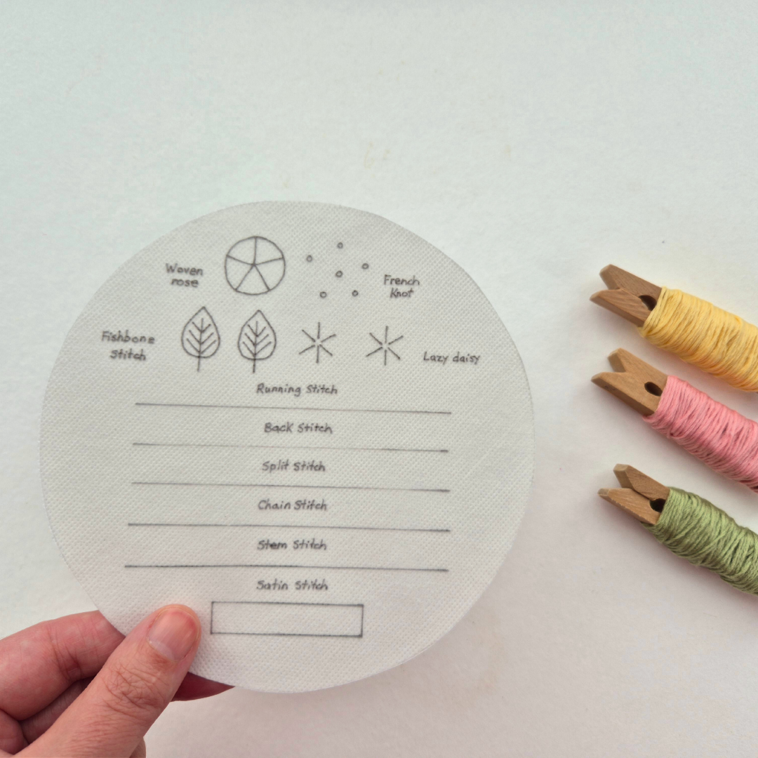 Stitch Sampler Embroidery Stick & Stitch Transfer