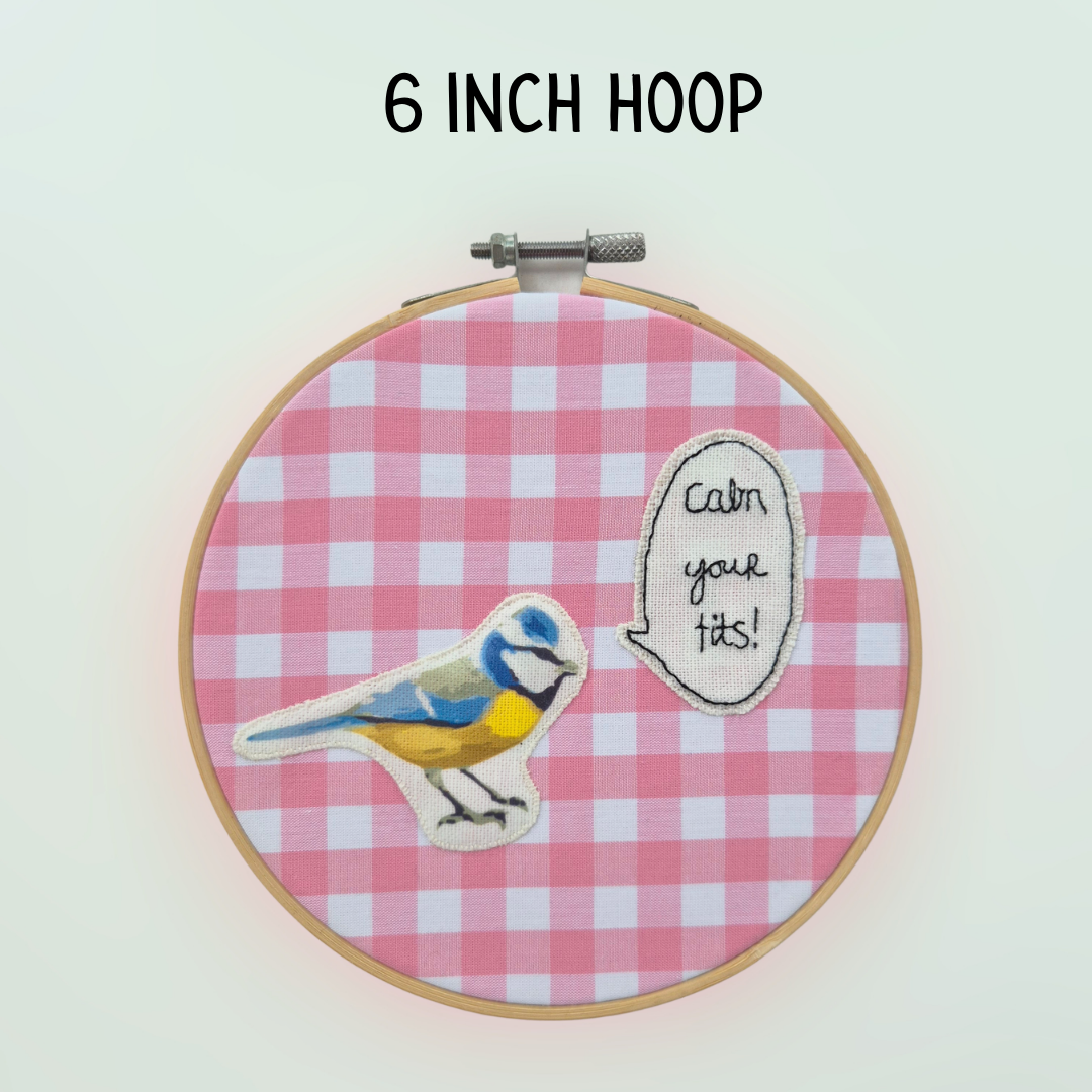 Calm Your T*ts Hoop Art