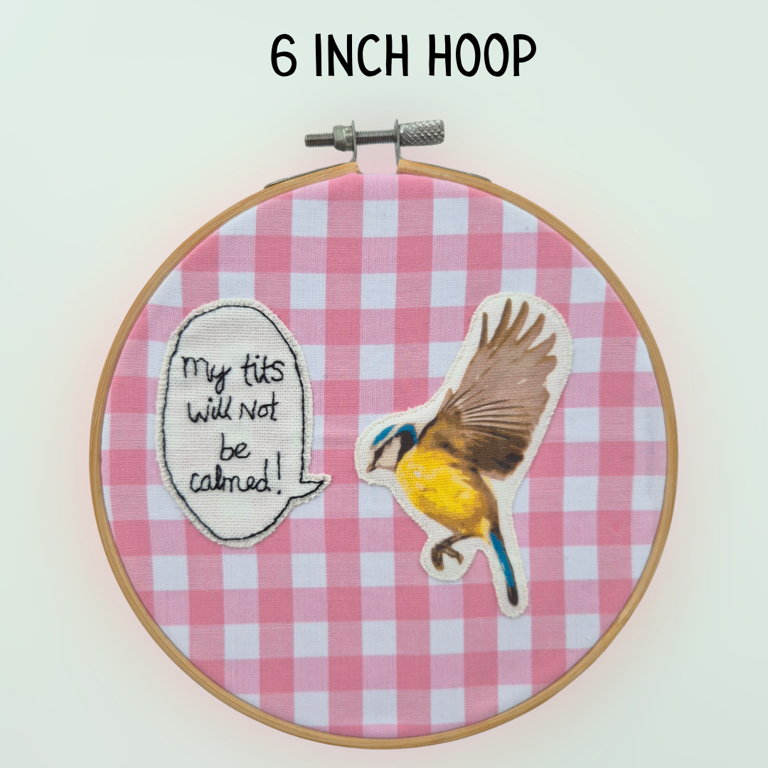 Calm Your T*ts Hoop Art