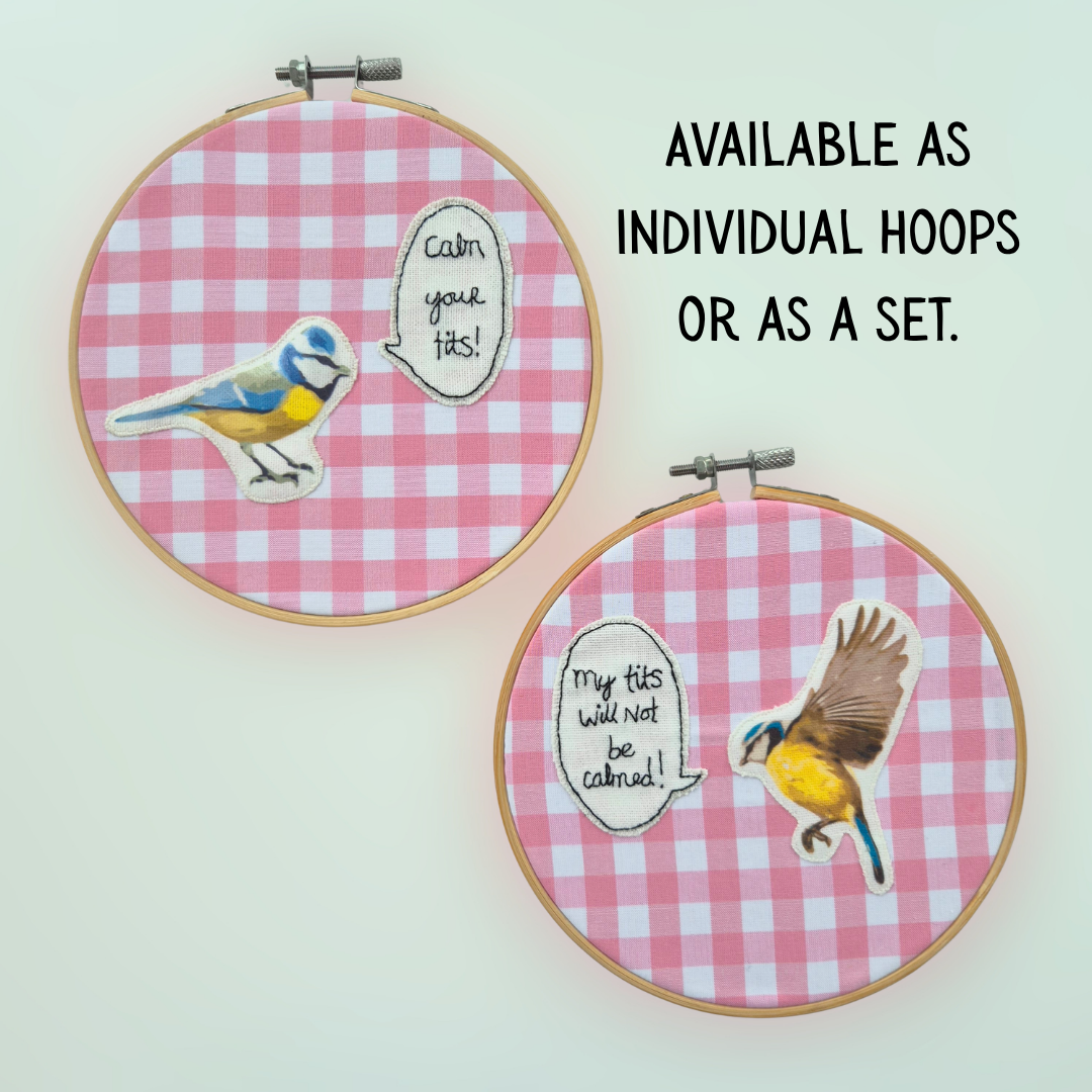 Calm Your T*ts Hoop Art