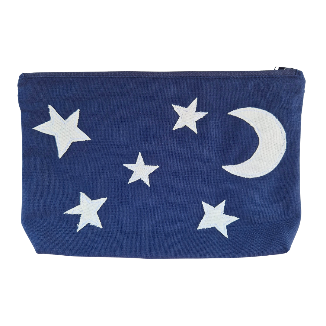 Moon & Stars Zipper Project Bag | Under The Night Sky Collection