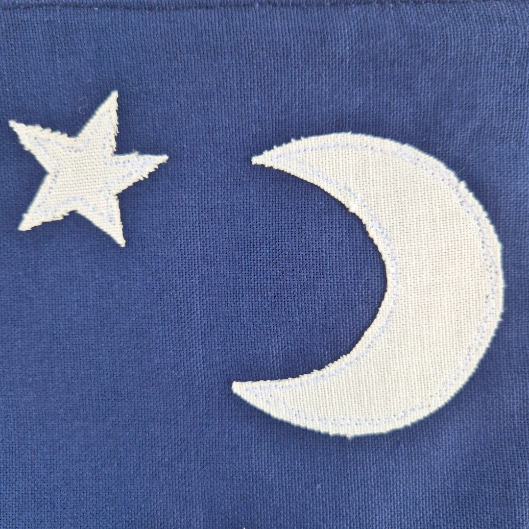 Moon & Stars Zipper Project Bag | Under The Night Sky Collection