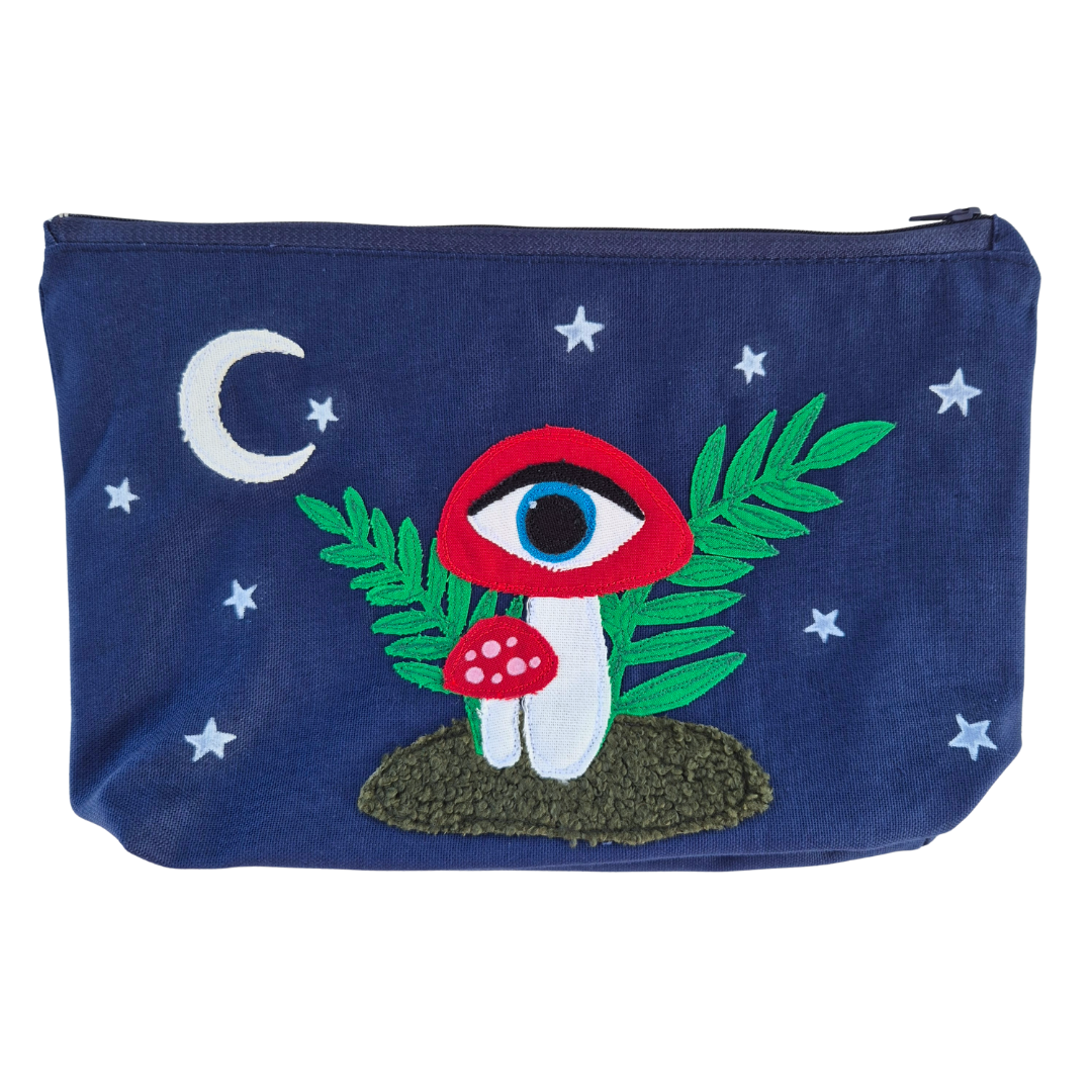 Toadstool Eye Zipper Project Bag | Under The Night Sky Collection