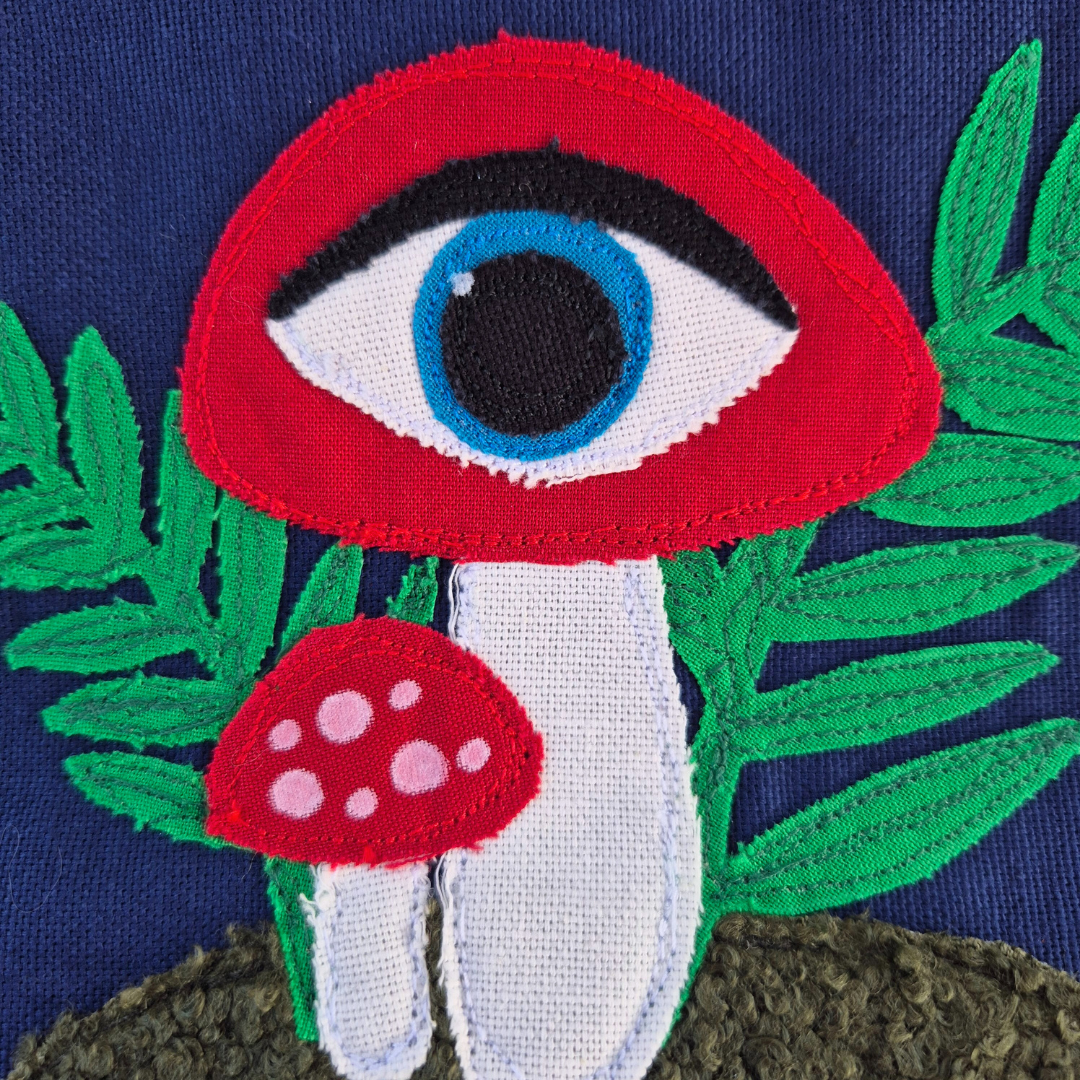 Toadstool Eye Zipper Project Bag | Under The Night Sky Collection