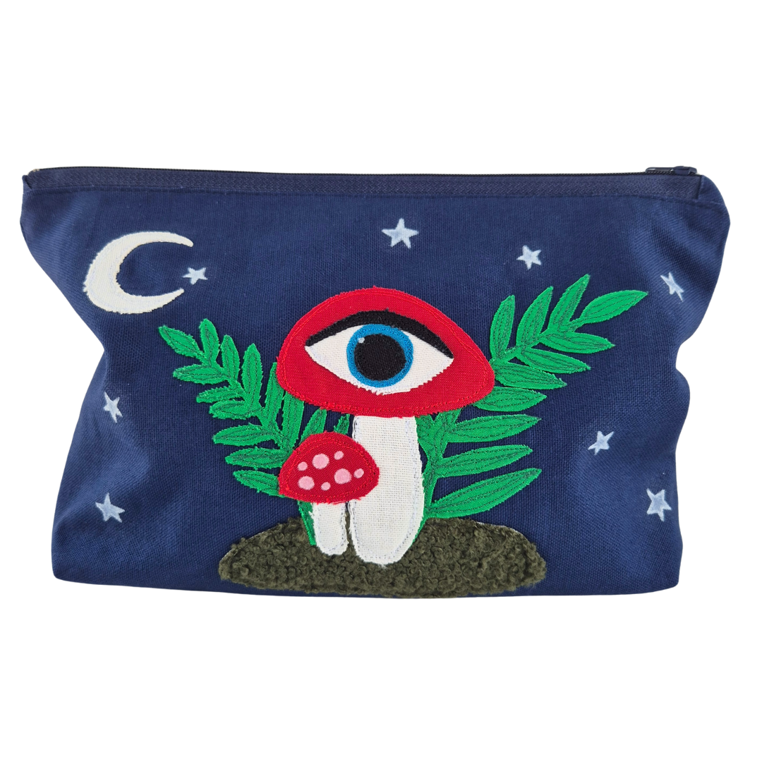 Toadstool Eye Zipper Project Bag | Under The Night Sky Collection
