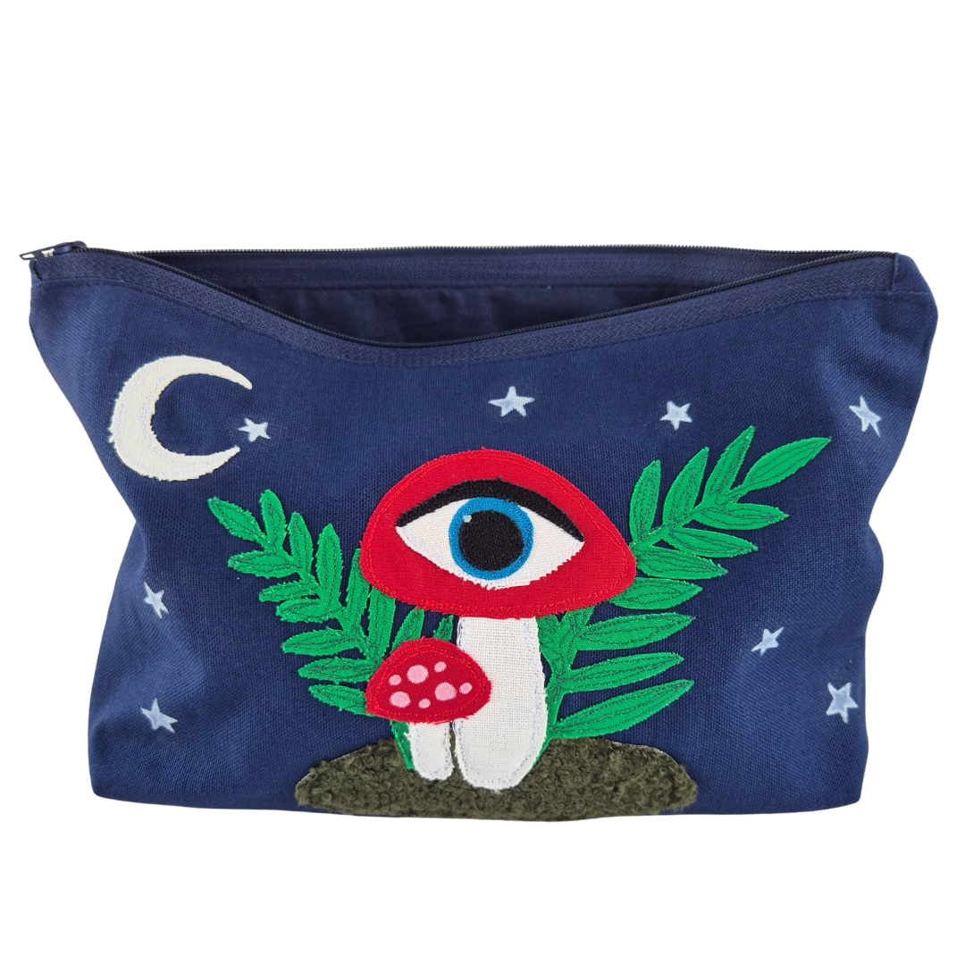Toadstool Eye Zipper Project Bag | Under The Night Sky Collection