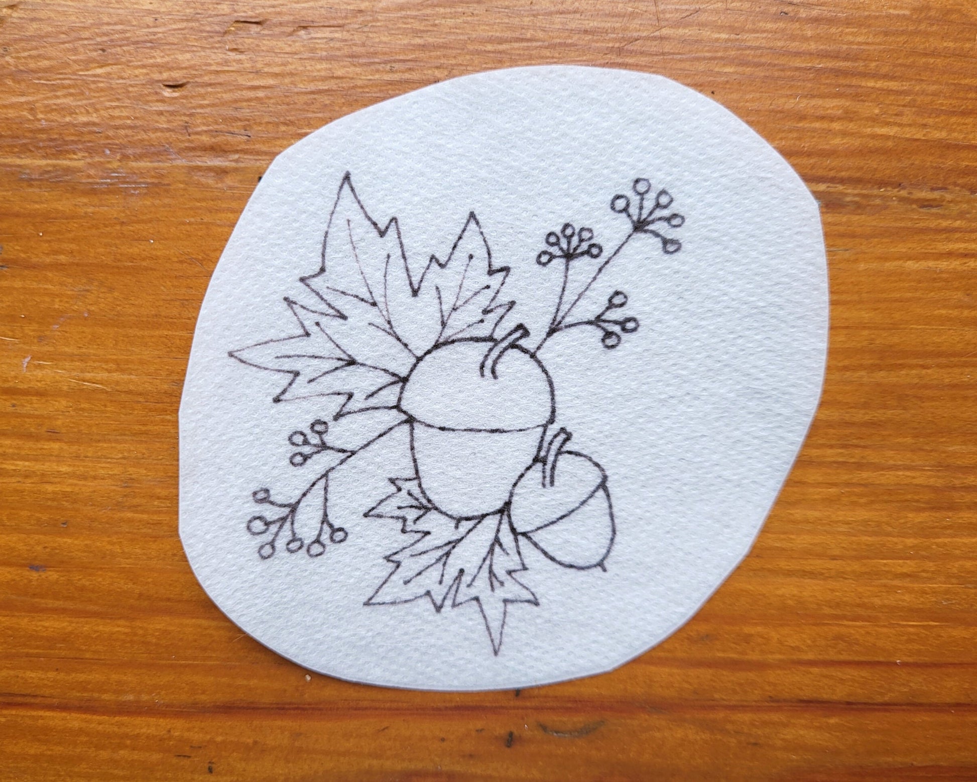 Hello Autumn Stick and Stitch Embroidery Designs, Water Soluble